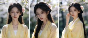 春日林间古风少女写真