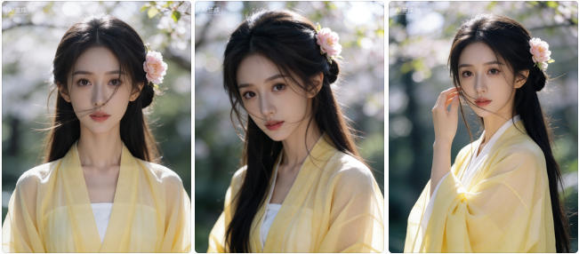 春日林间古风少女写真