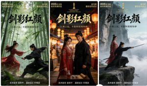 东方武侠史诗级海报-剑影红颜