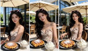 高颜值女生城市咖啡馆街拍