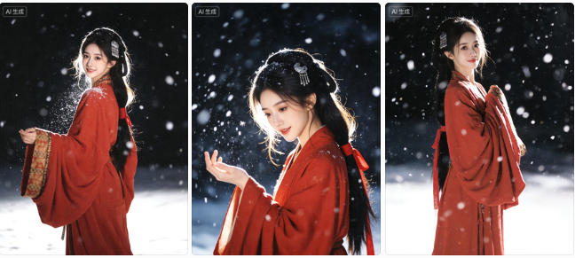 古风飘雪公主胶片写真