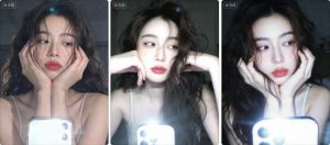 韩系美女昏暗房间氛围感抓拍