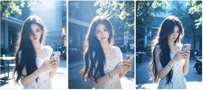 梦幻街道逆光照片