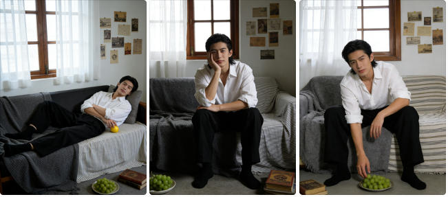 男生居家慵懒人像写真