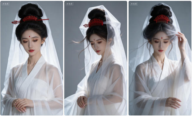 清冷唐风广袖仙裙写真