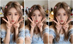 日系甜妹风居家自拍写真