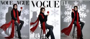 圣诞时尚杂志封面写真