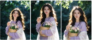 树林雏菊柔影人像照片