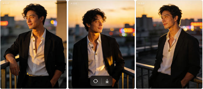 天台氛围感男性写真